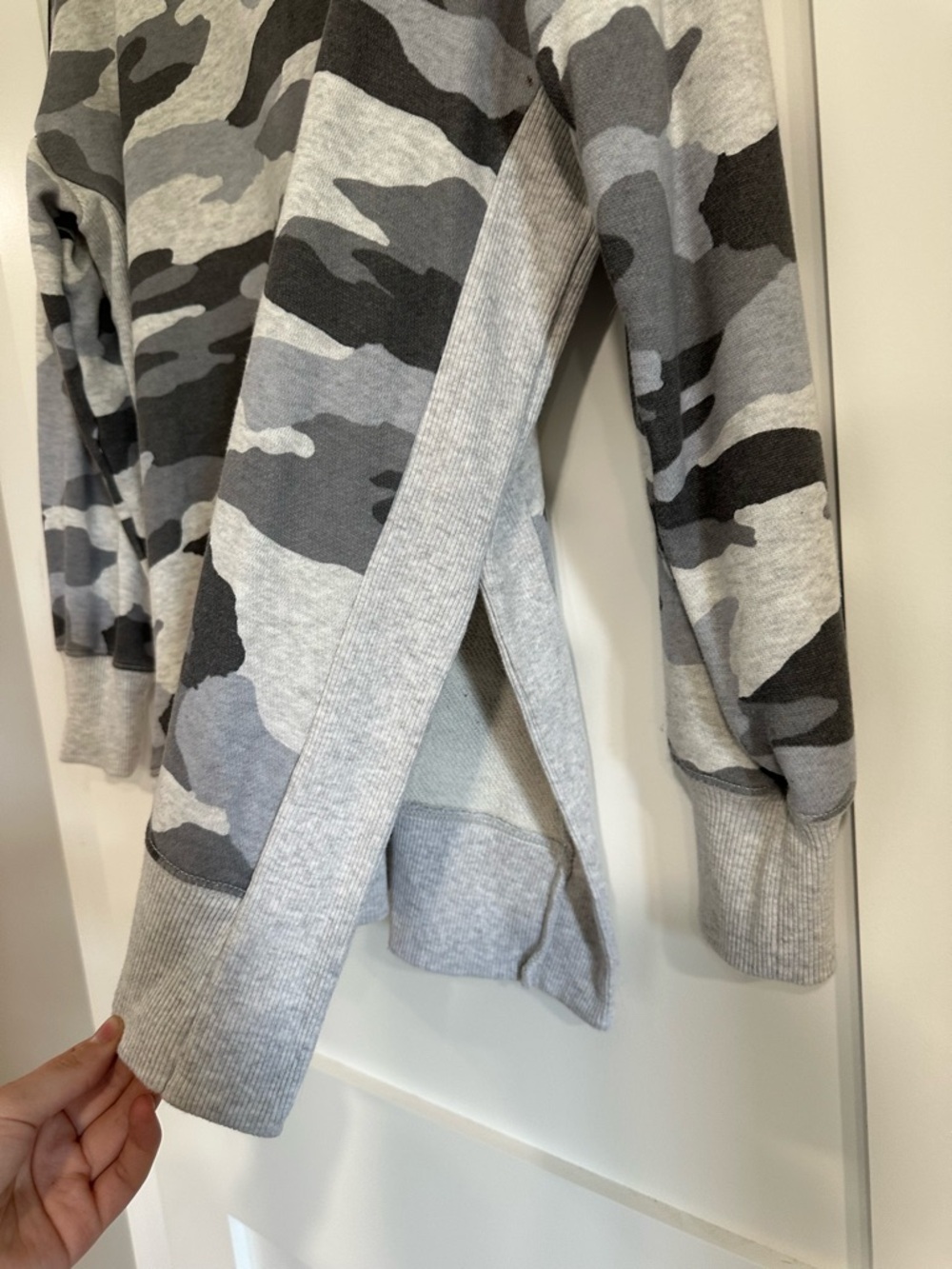 Aerie Gray Camo Crewneck Sweatshirt - Picture 3 of 3